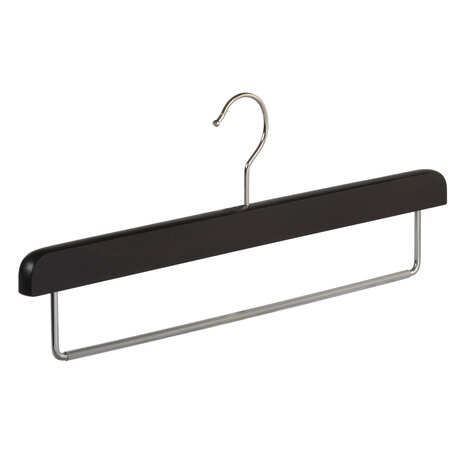 DE KLEDINGHANGER GIGANT Broekhanger beukenhout wenge gebeitst met anti-slip broeklat