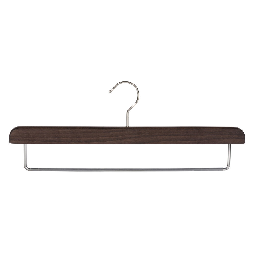 DE KLEDINGHANGER GIGANT Broekhanger beukenhout walnoten gebeitst met anti-slip broeklat DE KLEDINGHANGER GIGANT Broekhanger beukenhout walnoten gebeitst met anti-slip broeklat