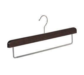 Broekhanger beukenhout walnoten gebeitst met anti-slip broeklat