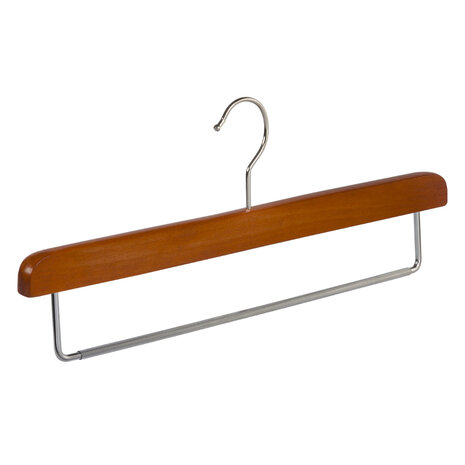DE KLEDINGHANGER GIGANT Broekhanger beukenhout kersen gebeitst met anti-slip broeklat DE KLEDINGHANGER GIGANT Broekhanger beukenhout kersen gebeitst met anti-slip broeklat