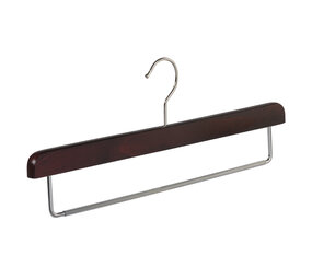 Broekhanger beukenhout mahonie gebeitst met anti-slip broeklat