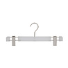 DE KLEDINGHANGER GIGANT Rok / broekhanger kunststof frosted met anti-slip knijpers DE KLEDINGHANGER GIGANT Rok / broekhanger kunststof frosted met anti-slip knijpers