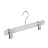 DE KLEDINGHANGER GIGANT Rok / broekhanger kunststof frosted met anti-slip knijpers DE KLEDINGHANGER GIGANT Rok / broekhanger kunststof frosted met anti-slip knijpers