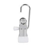 Handschoenknijper metaal verchroomd met witte anti-slip coating