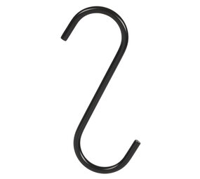 S-haak metaal zwart
