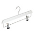 Rok / broekhanger lotushout wit gelakt met anti-slip knijpers Rok / broekhanger lotushout wit gelakt met anti-slip knijpers