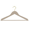 DE KLEDINGHANGER GIGANT Blouse / shirthanger (vlak) beukenhout naturel ongelakt met messinghaak en broeklat DE KLEDINGHANGER GIGANT Blouse / shirthanger (vlak) beukenhout naturel ongelakt met messinghaak en broeklat