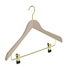 DE KLEDINGHANGER GIGANT Blouse / shirthanger (geknikt) beukenhout naturel ongelakt met messinghaak en anti-slip knijpers DE KLEDINGHANGER GIGANT Blouse / shirthanger (geknikt) beukenhout naturel ongelakt met messinghaak en anti-slip knijpers
