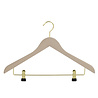 DE KLEDINGHANGER GIGANT Blouse / shirthanger (geknikt) beukenhout naturel ongelakt met messinghaak en anti-slip knijpers DE KLEDINGHANGER GIGANT Blouse / shirthanger (geknikt) beukenhout naturel ongelakt met messinghaak en anti-slip knijpers