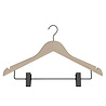 DE KLEDINGHANGER GIGANT Blouse / shirthanger (vlak) beukenhout naturel ongelakt met zwarte haak, rokinkepingen en anti-slip knijpers DE KLEDINGHANGER GIGANT Blouse / shirthanger (vlak) beukenhout naturel ongelakt met zwarte haak, rokinkepingen en anti-slip knijpers