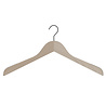 DE KLEDINGHANGER GIGANT Blouse / shirthanger (vlak) beukenhout naturel ongelakt met zwarte haak en anti-slip op schouders DE KLEDINGHANGER GIGANT Blouse / shirthanger (vlak) beukenhout naturel ongelakt met zwarte haak en anti-slip op schouders