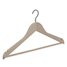 DE KLEDINGHANGER GIGANT Blouse / shirthanger (vlak) beukenhout naturel ongelakt met zwarte haak, rokinkepingen en broeklat DE KLEDINGHANGER GIGANT Blouse / shirthanger (vlak) beukenhout naturel ongelakt met zwarte haak, rokinkepingen en broeklat