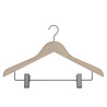DE KLEDINGHANGER GIGANT Blouse / shirthanger (vlak) beukenhout naturel ongelakt met canon gun haak en anti-slip knijpers DE KLEDINGHANGER GIGANT Blouse / shirthanger (vlak) beukenhout naturel ongelakt met canon gun haak en anti-slip knijpers