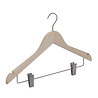 DE KLEDINGHANGER GIGANT Blouse / shirthanger (vlak) beukenhout naturel ongelakt met canon gun haak, rokinkepingen en anti-slip knijpers DE KLEDINGHANGER GIGANT Blouse / shirthanger (vlak) beukenhout naturel ongelakt met canon gun haak, rokinkepingen en anti-slip knijpers
