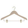 DE KLEDINGHANGER GIGANT Blouse / shirthanger (vlak) beukenhout naturel ongelakt met messinghaak en anti-slip knijpers DE KLEDINGHANGER GIGANT Blouse / shirthanger (vlak) beukenhout naturel ongelakt met messinghaak en anti-slip knijpers