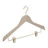 DE KLEDINGHANGER GIGANT Blouse / shirthanger (vlak) beukenhout naturel ongelakt met messinghaak, rokinkepingen en anti-slip knijpers DE KLEDINGHANGER GIGANT Blouse / shirthanger (vlak) beukenhout naturel ongelakt met messinghaak, rokinkepingen en anti-slip knijpers