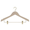 DE KLEDINGHANGER GIGANT Blouse / shirthanger (vlak) beukenhout naturel ongelakt met messinghaak, rokinkepingen en anti-slip knijpers DE KLEDINGHANGER GIGANT Blouse / shirthanger (vlak) beukenhout naturel ongelakt met messinghaak, rokinkepingen en anti-slip knijpers