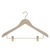 DE KLEDINGHANGER GIGANT Blouse / shirthanger (geknikt) beukenhout naturel ongelakt met messinghaak en anti-slip knijpers DE KLEDINGHANGER GIGANT Blouse / shirthanger (geknikt) beukenhout naturel ongelakt met messinghaak en anti-slip knijpers