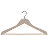 DE KLEDINGHANGER GIGANT Blouse / shirthanger (vlak) beukenhout naturel ongelakt met mat nikkel haak en broeklat DE KLEDINGHANGER GIGANT Blouse / shirthanger (vlak) beukenhout naturel ongelakt met mat nikkel haak en broeklat