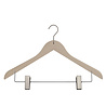 DE KLEDINGHANGER GIGANT Blouse / shirthanger (geknikt) beukenhout naturel ongelakt met mat nikkel haak en anti-slip knijpers DE KLEDINGHANGER GIGANT Blouse / shirthanger (geknikt) beukenhout naturel ongelakt met mat nikkel haak en anti-slip knijpers