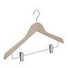 DE KLEDINGHANGER GIGANT Blouse / shirthanger (vlak) beukenhout naturel ongelakt met anti-slip knijpers DE KLEDINGHANGER GIGANT Blouse / shirthanger (vlak) beukenhout naturel ongelakt met anti-slip knijpers