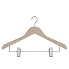 DE KLEDINGHANGER GIGANT Blouse / shirthanger (vlak) beukenhout naturel ongelakt met anti-slip knijpers DE KLEDINGHANGER GIGANT Blouse / shirthanger (vlak) beukenhout naturel ongelakt met anti-slip knijpers