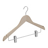 DE KLEDINGHANGER GIGANT Blouse / shirthanger (vlak) beukenhout naturel ongelakt met rokinkepingen en anti-slip knijpers DE KLEDINGHANGER GIGANT Blouse / shirthanger (vlak) beukenhout naturel ongelakt met rokinkepingen en anti-slip knijpers