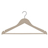 DE KLEDINGHANGER GIGANT Blouse / shirthanger (vlak) beukenhout naturel ongelakt met rokinkepingen en broeklat DE KLEDINGHANGER GIGANT Blouse / shirthanger (vlak) beukenhout naturel ongelakt met rokinkepingen en broeklat
