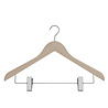 DE KLEDINGHANGER GIGANT Blouse / shirthanger (geknikt) beukenhout naturel ongelakt met anti-slip knijpers DE KLEDINGHANGER GIGANT Blouse / shirthanger (geknikt) beukenhout naturel ongelakt met anti-slip knijpers