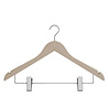 DE KLEDINGHANGER GIGANT Blouse / shirthanger (geknikt) beukenhout naturel ongelakt met rokinkepingen en anti-slip knijpers DE KLEDINGHANGER GIGANT Blouse / shirthanger (geknikt) beukenhout naturel ongelakt met rokinkepingen en anti-slip knijpers