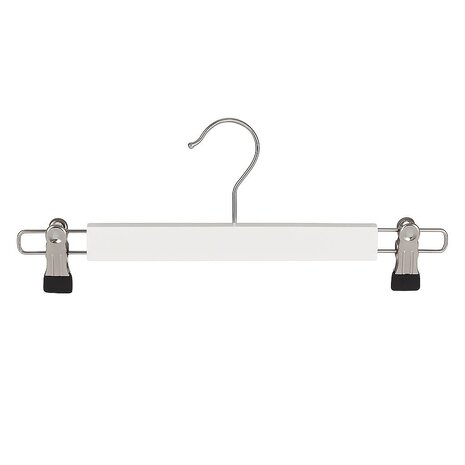 DE KLEDINGHANGER GIGANT Rok / broekhanger lotushout wit gelakt met anti-slip knijpers DE KLEDINGHANGER GIGANT Rok / broekhanger lotushout wit gelakt met anti-slip knijpers
