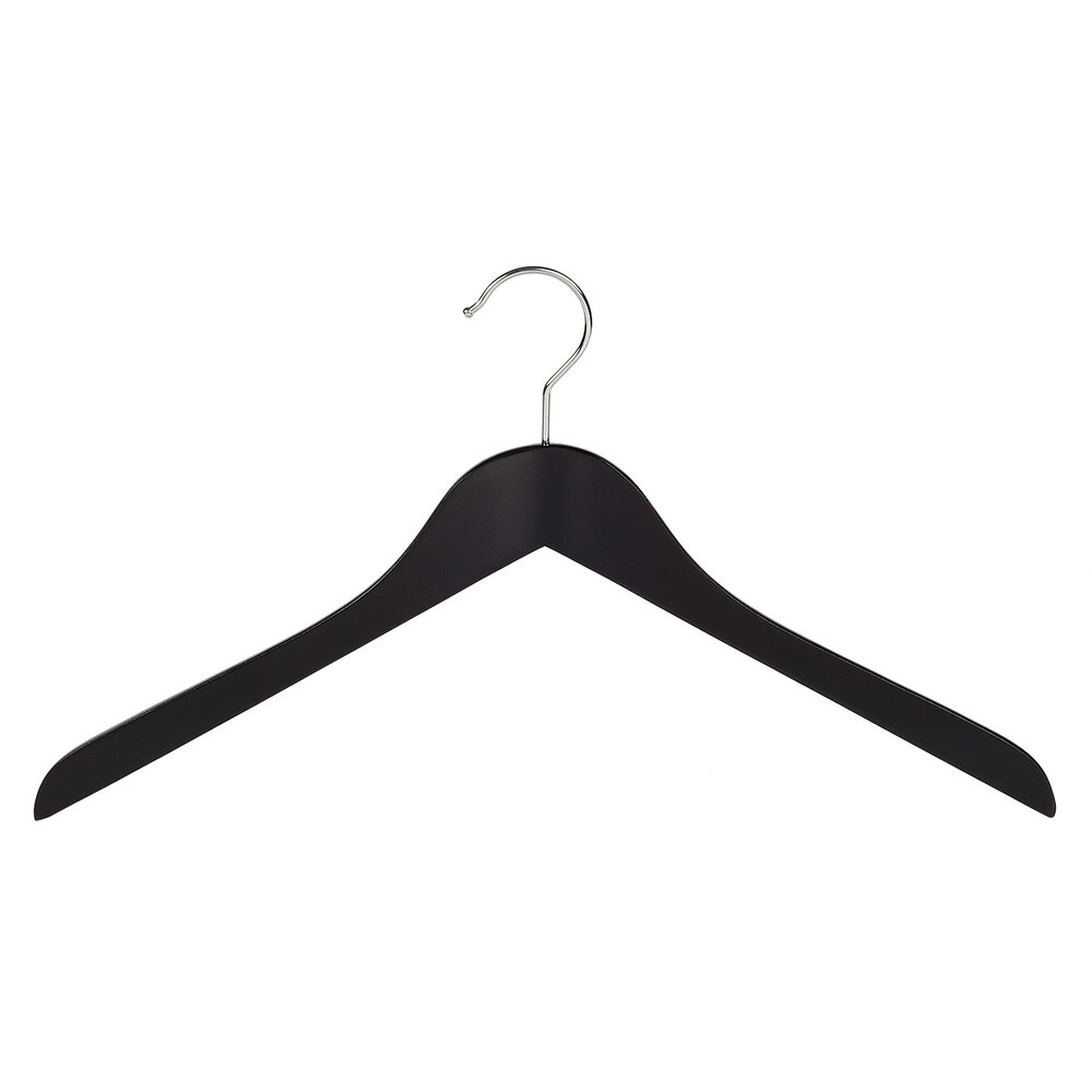 DE KLEDINGHANGER GIGANT Blouse / shirthanger beukenhout zwart gelakt, 38 cm