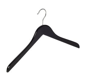 DE KLEDINGHANGER GIGANT Blouse / shirthanger (geknikt) beukenhout zwart gelakt DE KLEDINGHANGER GIGANT Blouse / shirthanger (geknikt) beukenhout zwart gelakt