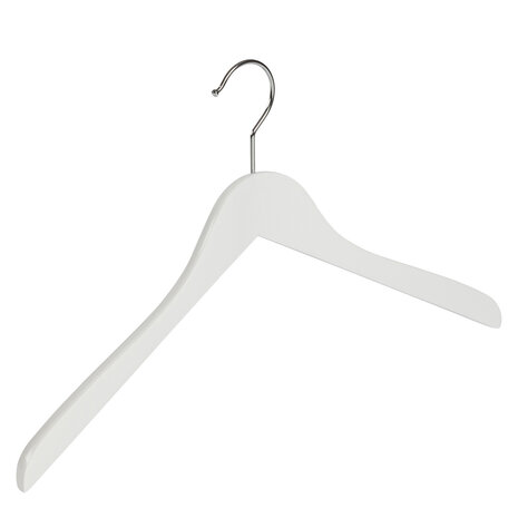 Blouse / shirthanger beukenhout wit gelakt, 44 cm Blouse / shirthanger beukenhout wit gelakt, 44 cm