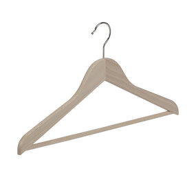 DE KLEDINGHANGER GIGANT Blouse / shirthanger (vlak) beukenhout naturel ongelakt met broeklat