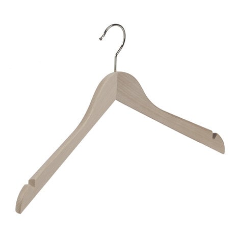 DE KLEDINGHANGER GIGANT Blouse / shirthanger beukenhout naturel ongelakt met rokinkepingen DE KLEDINGHANGER GIGANT Blouse / shirthanger beukenhout naturel ongelakt met rokinkepingen