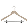 DE KLEDINGHANGER GIGANT Blouse / shirthanger beukenhout naturel ongelakt met anti-slip knijpers DE KLEDINGHANGER GIGANT Blouse / shirthanger beukenhout naturel ongelakt met anti-slip knijpers