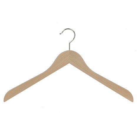 DE KLEDINGHANGER GIGANT Blouse / shirthanger (geknikt) beukenhout naturel gelakt