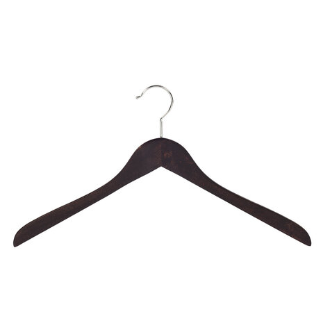 DE KLEDINGHANGER GIGANT Blouse / shirthanger (geknikt) beukenhout wenge gebeitst DE KLEDINGHANGER GIGANT Blouse / shirthanger (geknikt) beukenhout wenge gebeitst