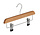 Rok / broekhanger (kind) lotushout naturel gelakt met anti-slip knijpers