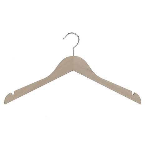DE KLEDINGHANGER GIGANT Blouse / shirthanger beukenhout naturel ongelakt met rokinkepingen DE KLEDINGHANGER GIGANT Blouse / shirthanger beukenhout naturel ongelakt met rokinkepingen