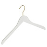 Blouse / shirthanger beukenhout wit gelakt met messinghaak, 41 cm