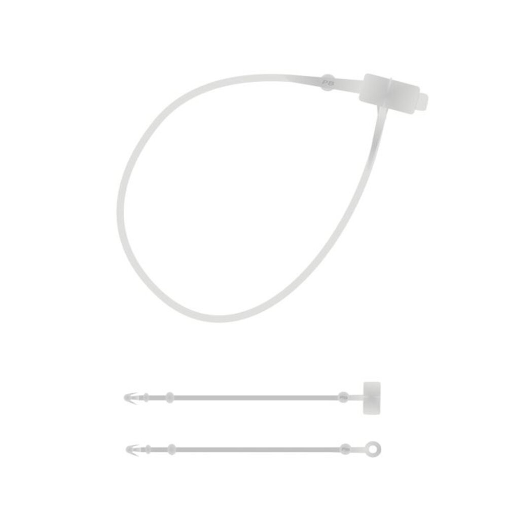 Veiligheidssluitingen kunststof (PP) transparant, 175 mm