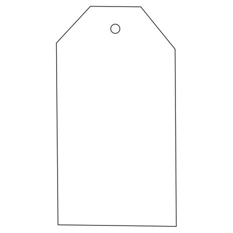DE KLEDINGHANGER GIGANT Onbedrukt kartonetiket met ponsgaatje, 45 x 70 mm - extra dik -