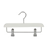 DE KLEDINGHANGER GIGANT Rok / broekhanger lotushout wit gelakt met knijpers, 28 cm