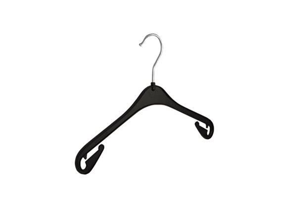 Kinderhanger kunststof zwart, 33 cm