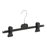 Metaplastics Rok / broekhanger kunststof zwart met knijpers, 28 cm Metaplastics Rok / broekhanger kunststof zwart met knijpers, 28 cm