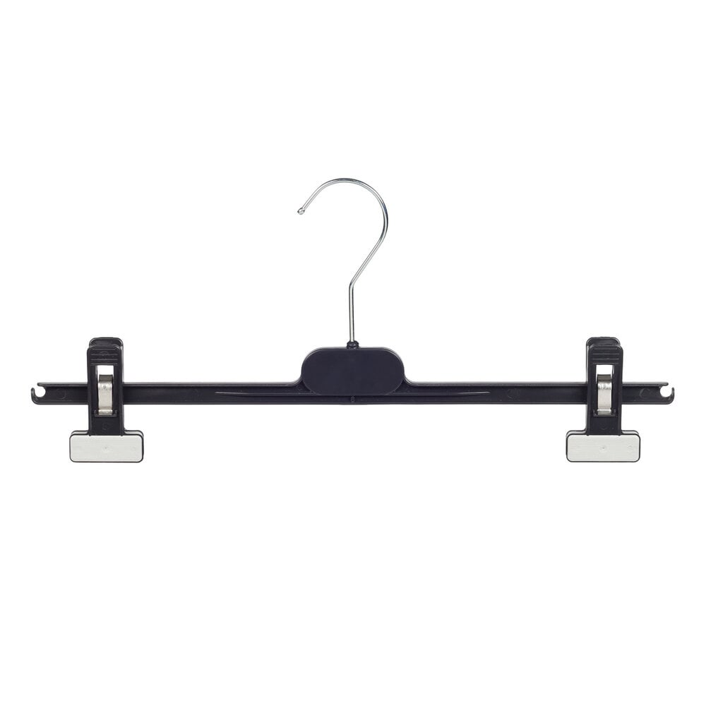 Mainetti Rok / broekhanger kunststof zwart met knijpers, 40 cm Mainetti Rok / broekhanger kunststof zwart met knijpers, 40 cm