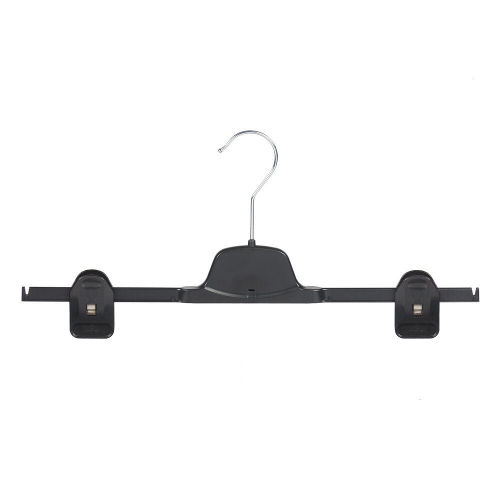 Rok / broekhanger kunststof zwart met knijpers, 46 cm