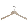Blouse / shirthanger beukenhout naturel ongelakt met anti-slip op schouders, 44 cm